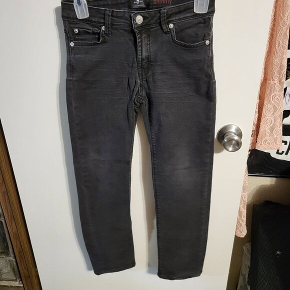 7 For All Mankind Other - GIRLS 7 FOR ALL MANKIND BLACK SKINNY SLIMMY JEANS SZ 10